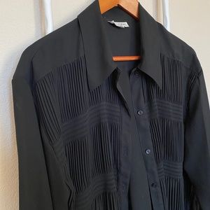 San Andre Vintage Black Blouse Plus Size 14